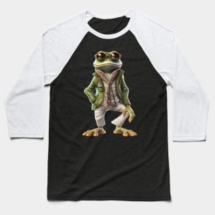 Froggy Fashionista Funny Frog Lovers Gift Baseball T-Shirt